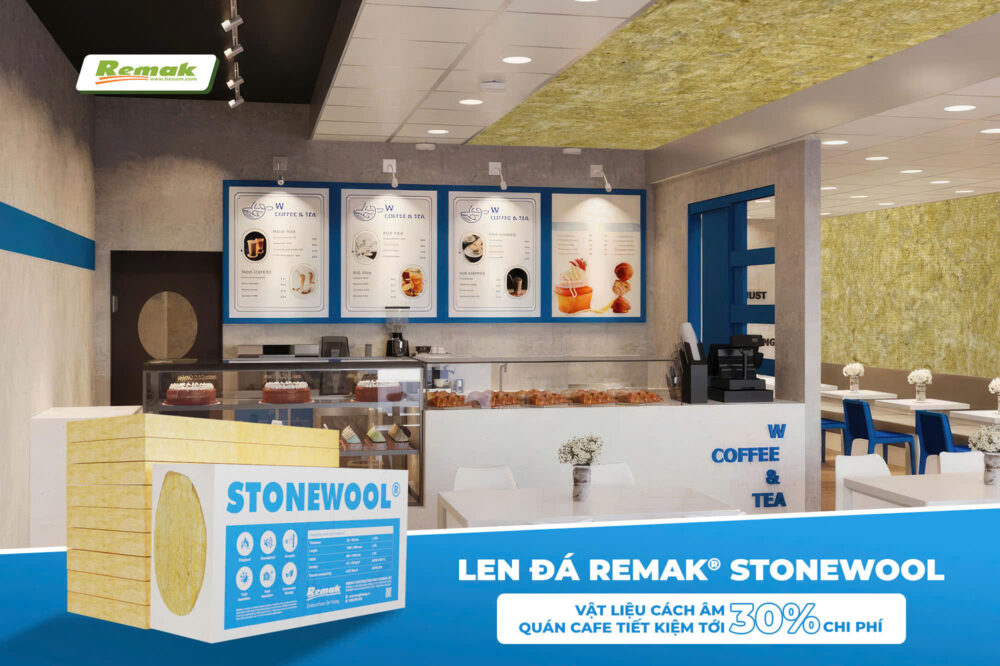 Len đá cách âm Remak® Stonewool – Bí quyết cách âm quán cafe nhỏ với chi phí cực thấp Len đá cách âm Remak® Stonewool