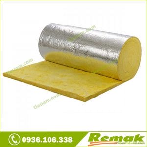 Bông thủy tinh (Glasswool) Có 1 Mặt Bạc Bông thủy tinh dạng cuộn có bạc
