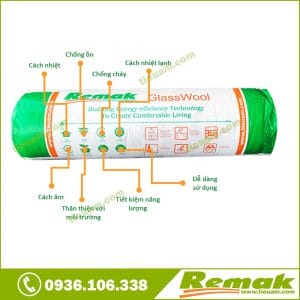Bông thủy tinh có 1 mặt bạc