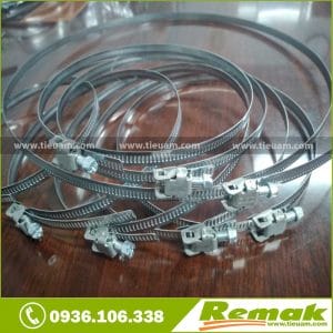 Đai xiết ống gió mềm bằng inox 304