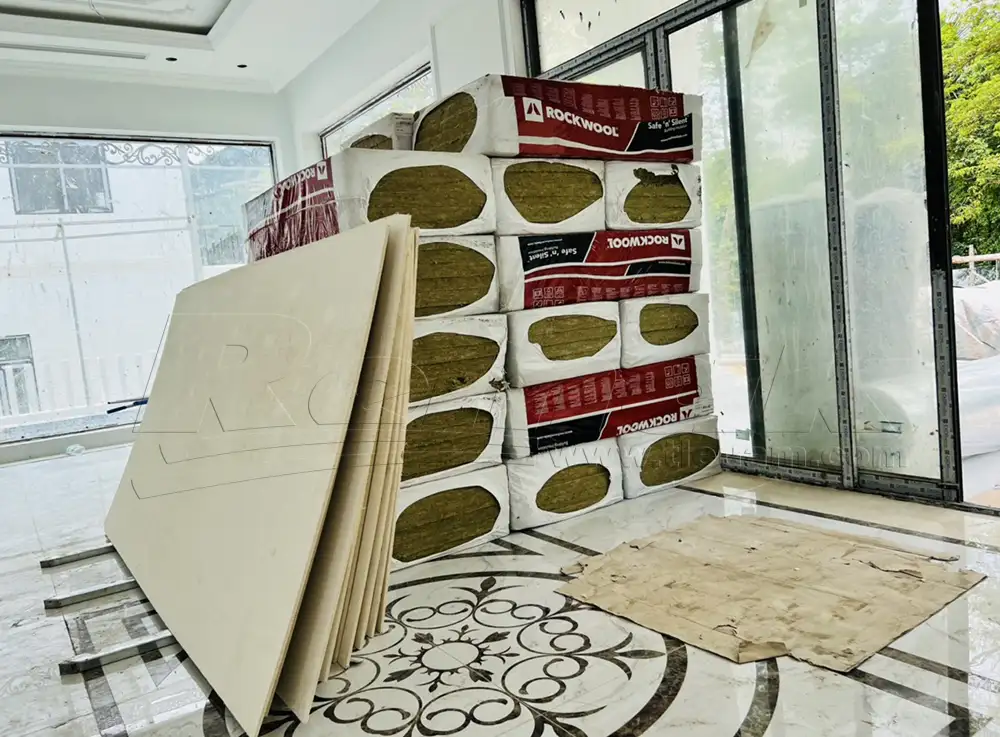 Cách âm phòng Karaoke tại biệt thự Glamour thuộc KĐT Xanh Villas